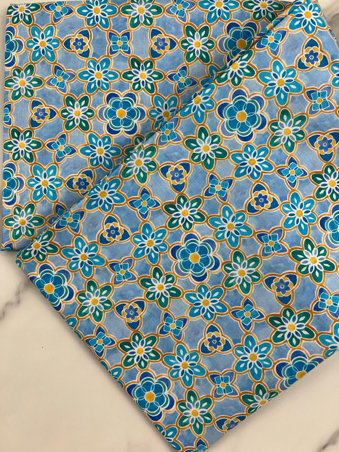 Tana Lawn Cotton Fabric - Fluer Blue