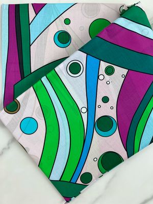 Tana Lawn Cotton Fabric - Pucci Green Dots
