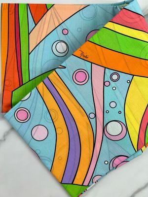 Tana Lawn Cotton Fabric - Pucci Blue Dots