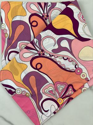 Tana Lawn Cotton Fabric- Pucci Heart Pink