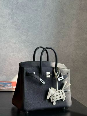 Hermes Barking 25 Black Togo