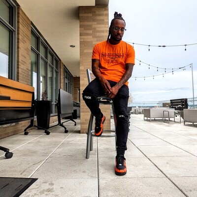 SHEESH Clothing DC Embroidered Tee (Orange)