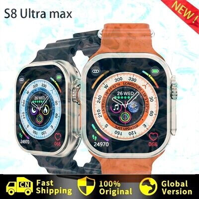 New S8 Ultra Max Smartwatch Ultra Q8 Fitness NFC Original 1:1 Dual Series 8 BT Call Smartwatch for men and women Apple Android