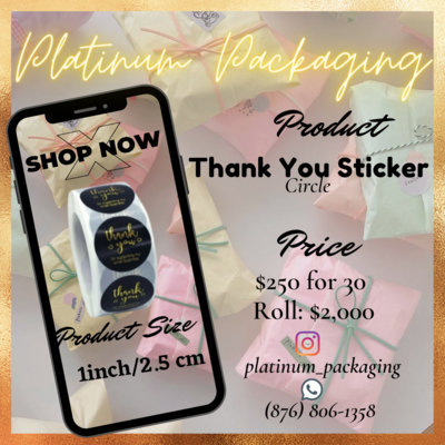 Thank You Sticker