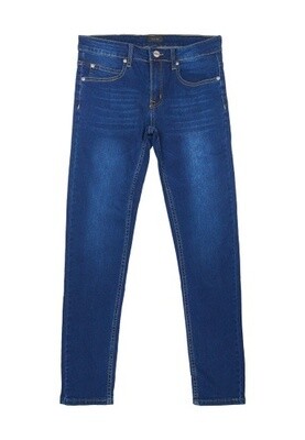 Navy Blue DENIM Jeans with STRETCH &amp; ADJUSTABLE WAISTBAND