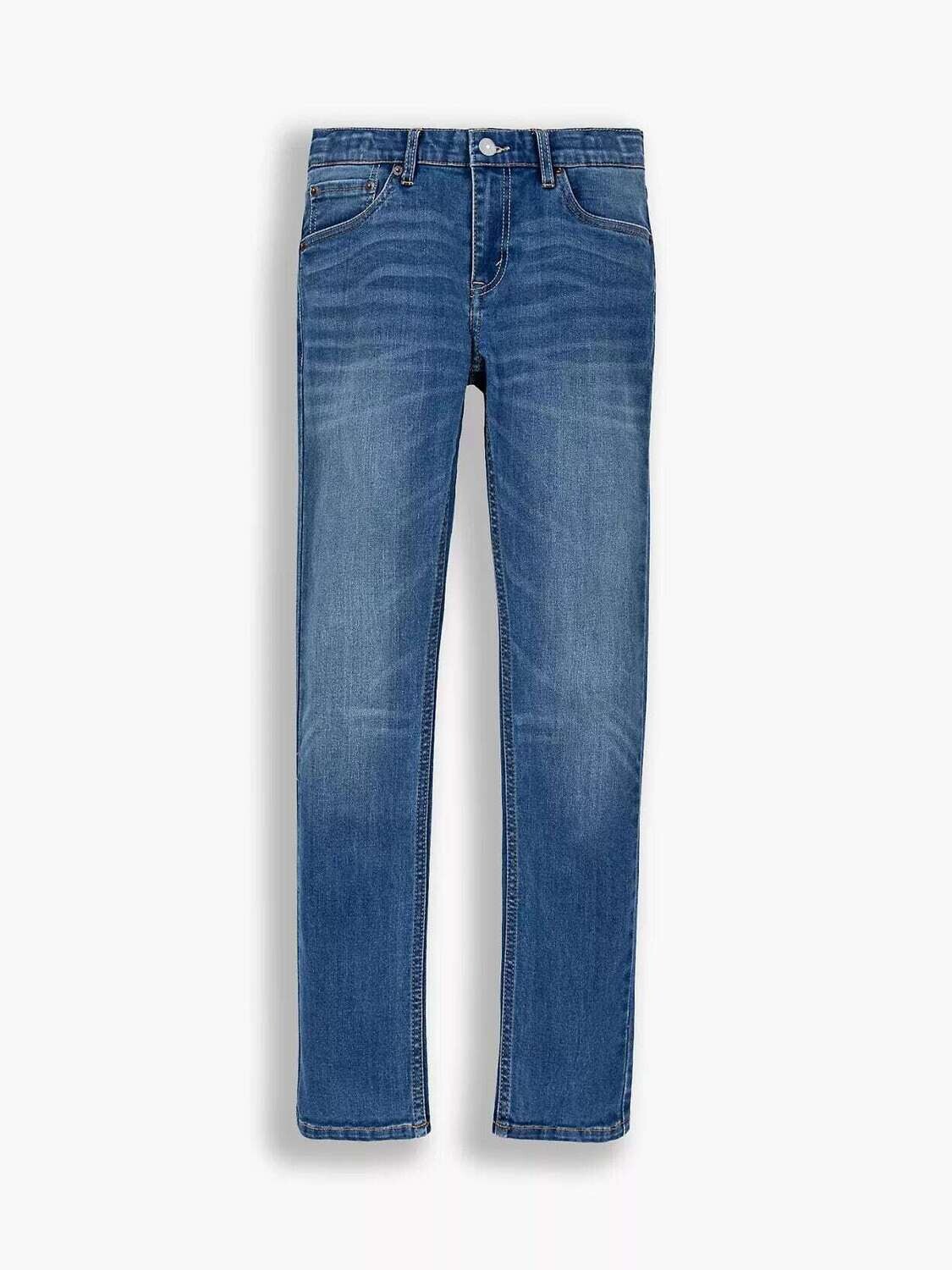 Mid Blue DENIM Jeans with STRETCH &amp; ADJUSTABLE WAISTBAND