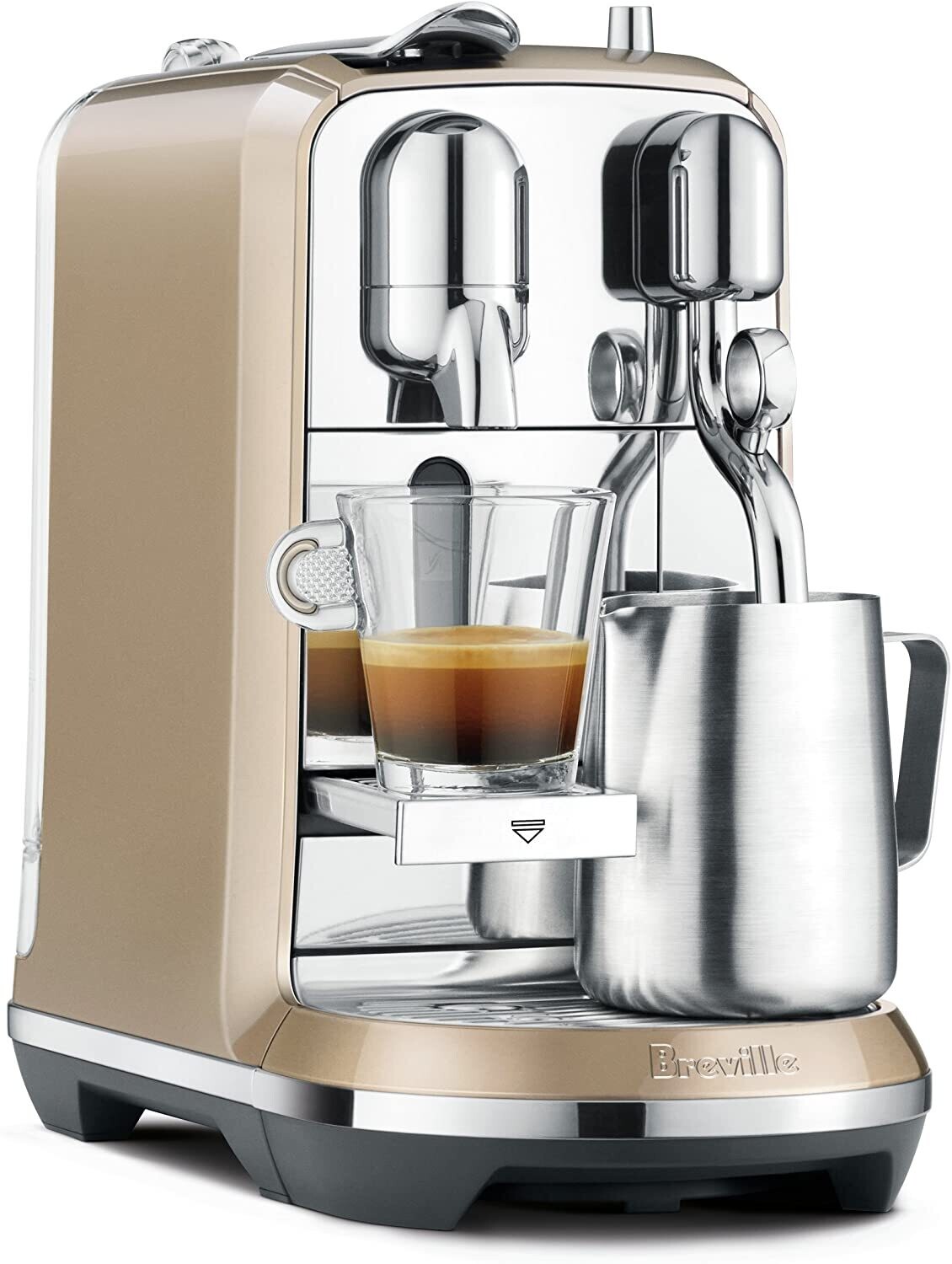 Breville Nespresso Creatista Single Serve Espresso Machine with Milk Auto Steam Wand, Champagne, one size (BNE600RCHUSC)