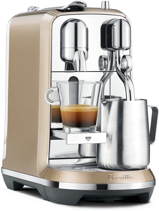 Breville Nespresso Creatista Single Serve Espresso Machine with Milk Auto Steam Wand, Champagne, one size (BNE600RCHUSC)