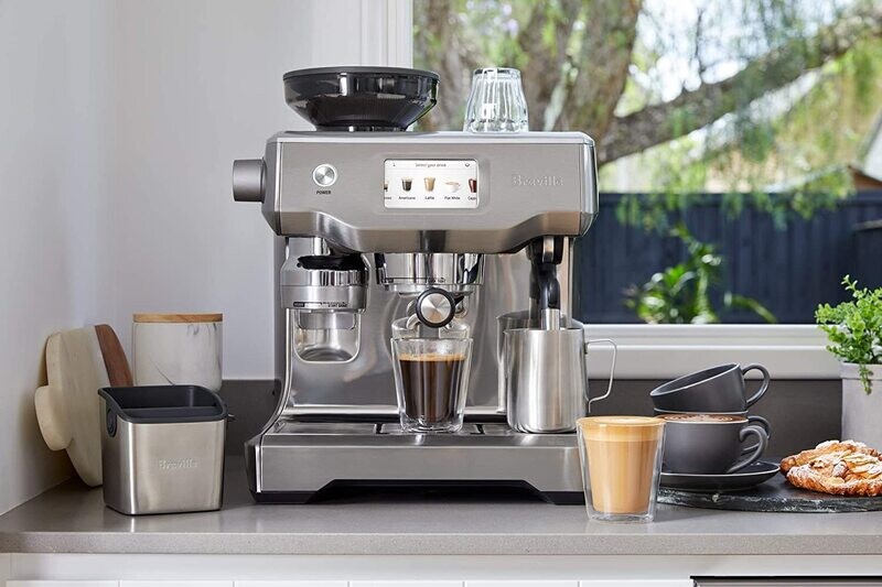 Breville Maker Barista Touch Espresso Machine, Stainless Steel, 12.7 x 15.5 x 16 inches