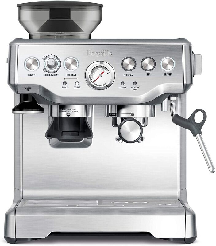 Breville BES870XL Barista Express Espresso Machine, Brushed Stainless Steel, Large