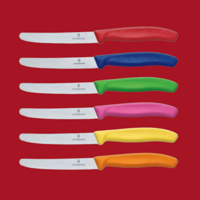 Set 6 coltelli da tavola Victorinox colorati Made in Svizzera
