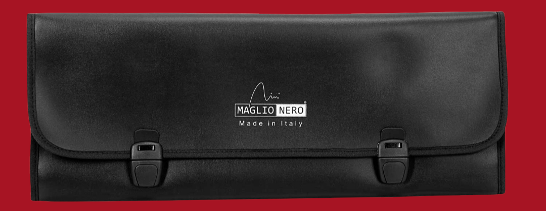 Borsa Portacoltelli Maglio Nero 12 pezzi Made in Italy