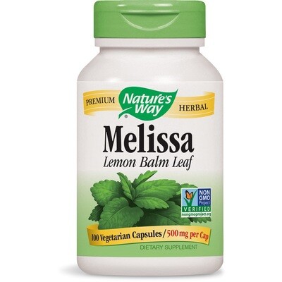 Nature's Way, Melissa, Lemon Balm Leaf, 500 mg, 100 Vegan Capsules