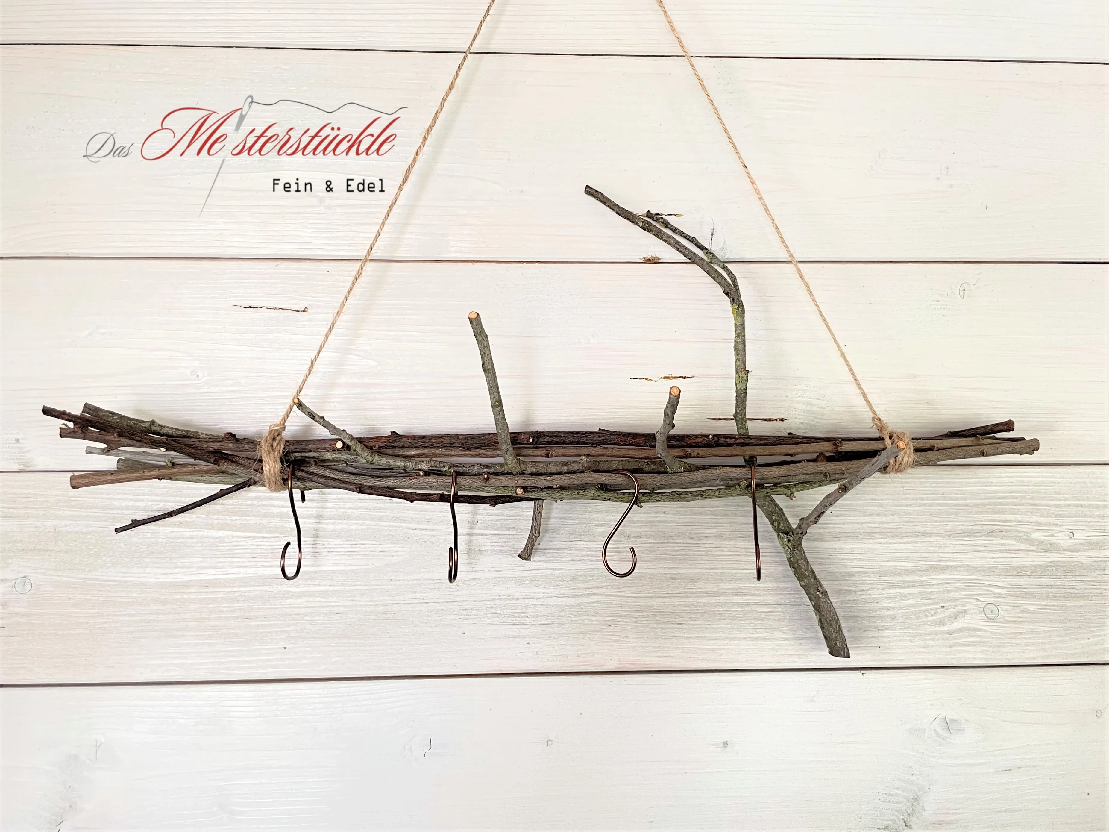astanhaenger dekoast mit haken handgemacht