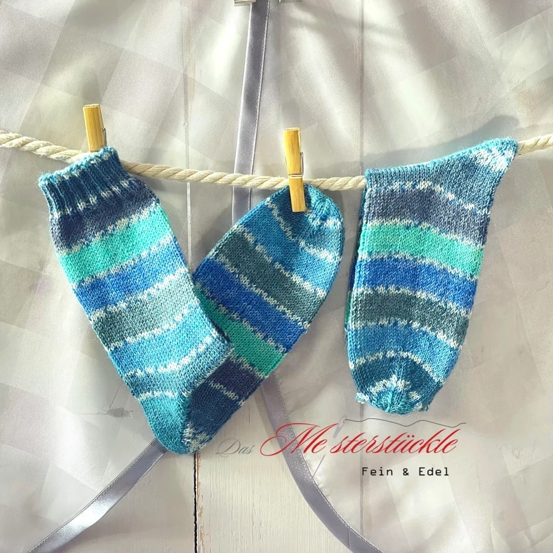 Wollsocken Gr. 39-40 Stricksocken handgestrickt