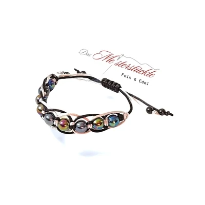 Friendship bracelet gray hand-knotted