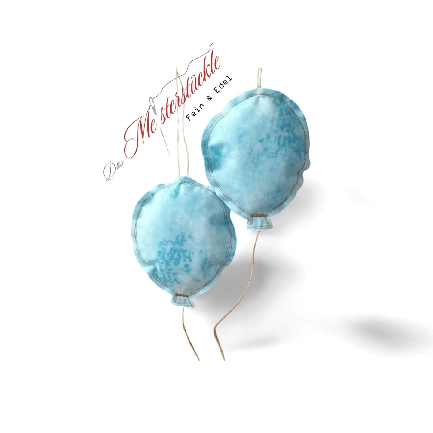 luftballon hellblau personalisiert stoffballon handgemacht