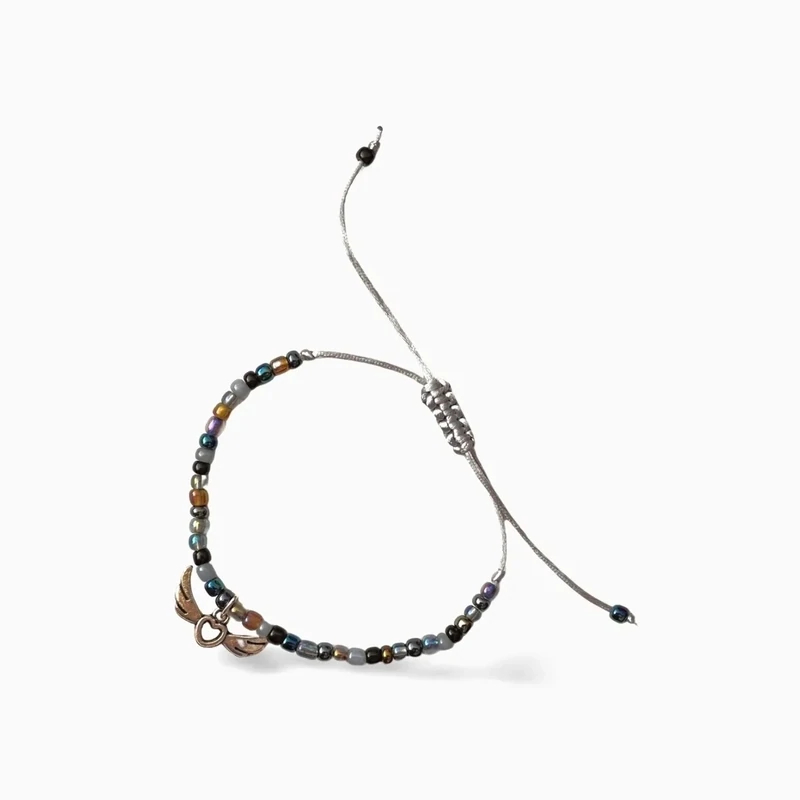 Buy bracelet colorful thin gray angel wings beast