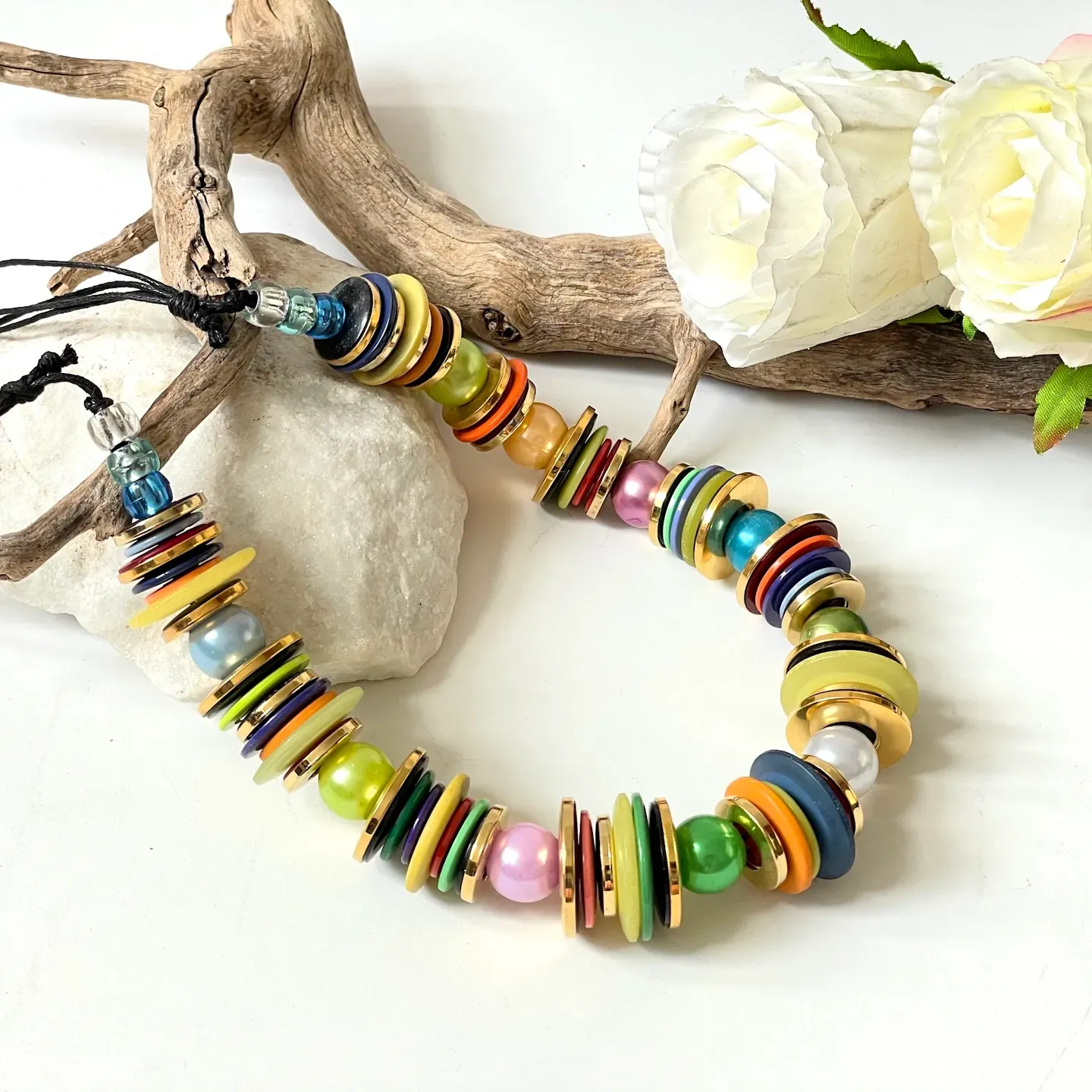 Buy necklace multicolored chunky long necklace choker boho style