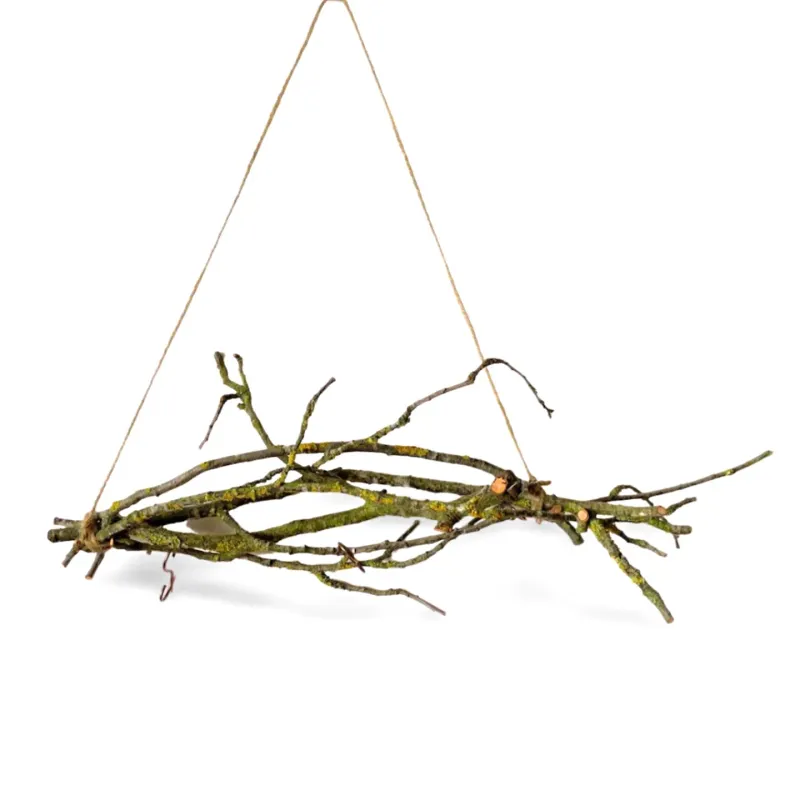 decorative wood with hooks natural wood decoration handmade