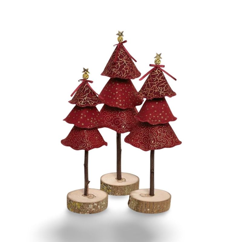 Decorative tree Christmas decoration fireplace red handmade Christmas tree