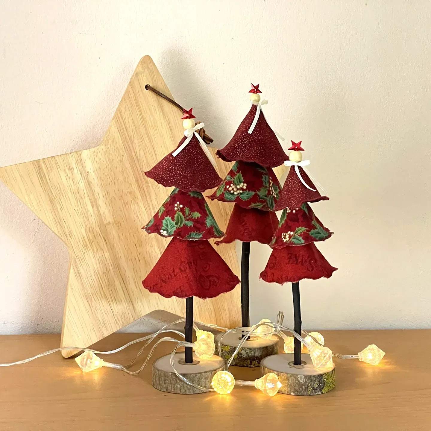 Artificial Christmas tree creative decoration decorative tree natural decoration wooden base Christmas tree