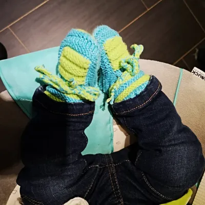 buy self-knitted baby shoes baby sneakers gift idea