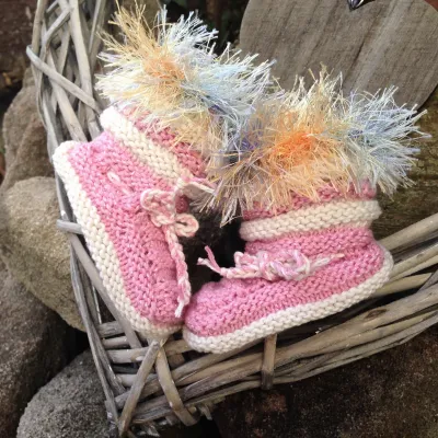 self-knitted baby boots baby gift initial equipment