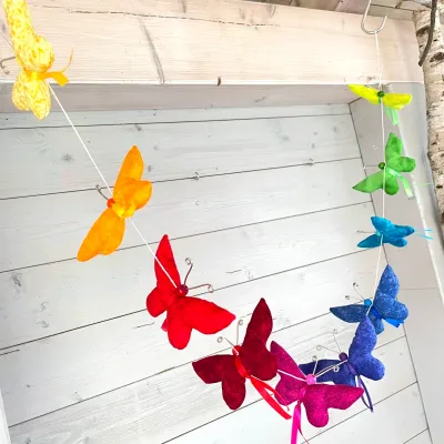 Buy handmade rainbow garland butterfly