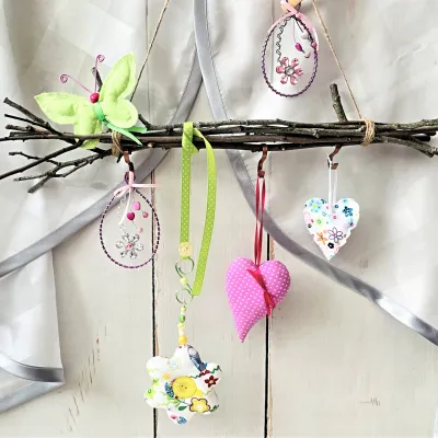 Buy handmade sustainable decoration hanger heart decoration