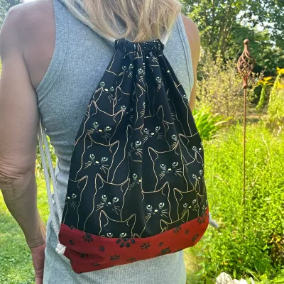 Buy handmade gym bag with name cotton bag