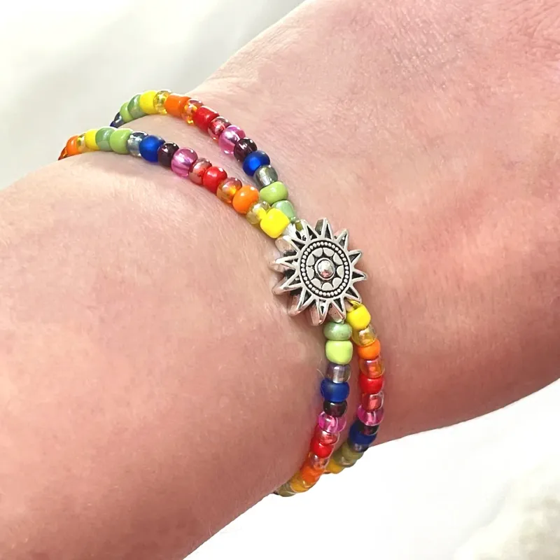 Buy thin beaded bracelet boho style handmade