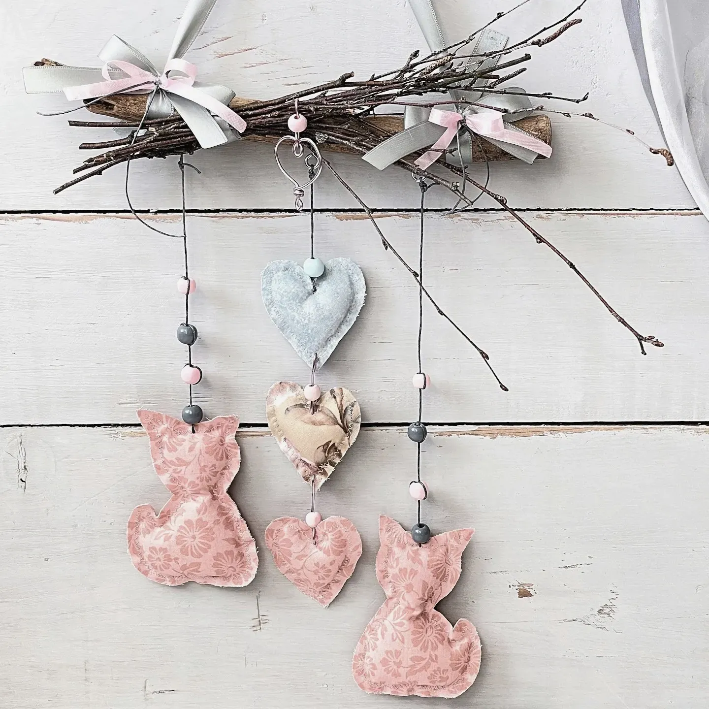 decorated branch pendant fabric cat heart decoration branch buy