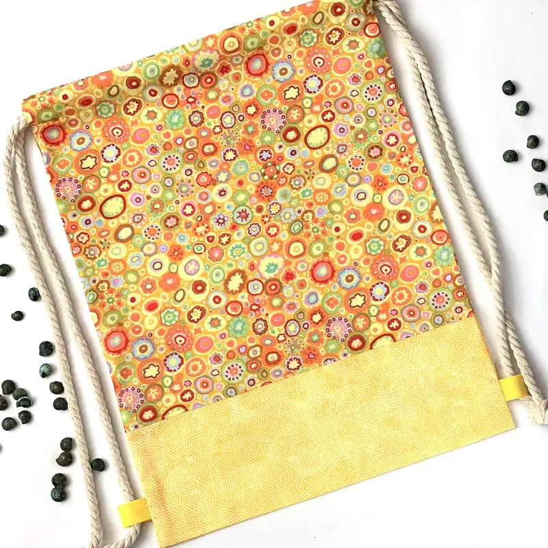 customizable match bag cotton bag gym bag yellow floral pattern cotton bag shopper gym bag handmade