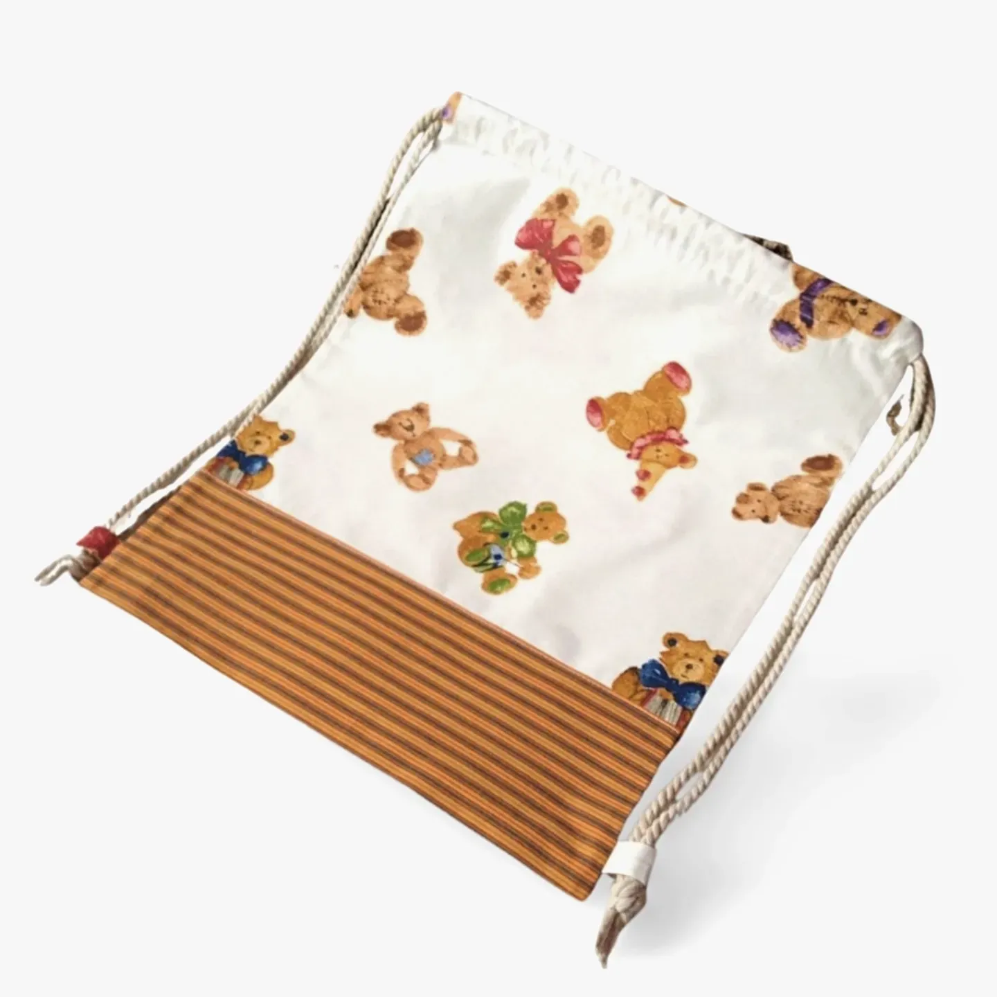 Gym bag with name gift back to school bear motif