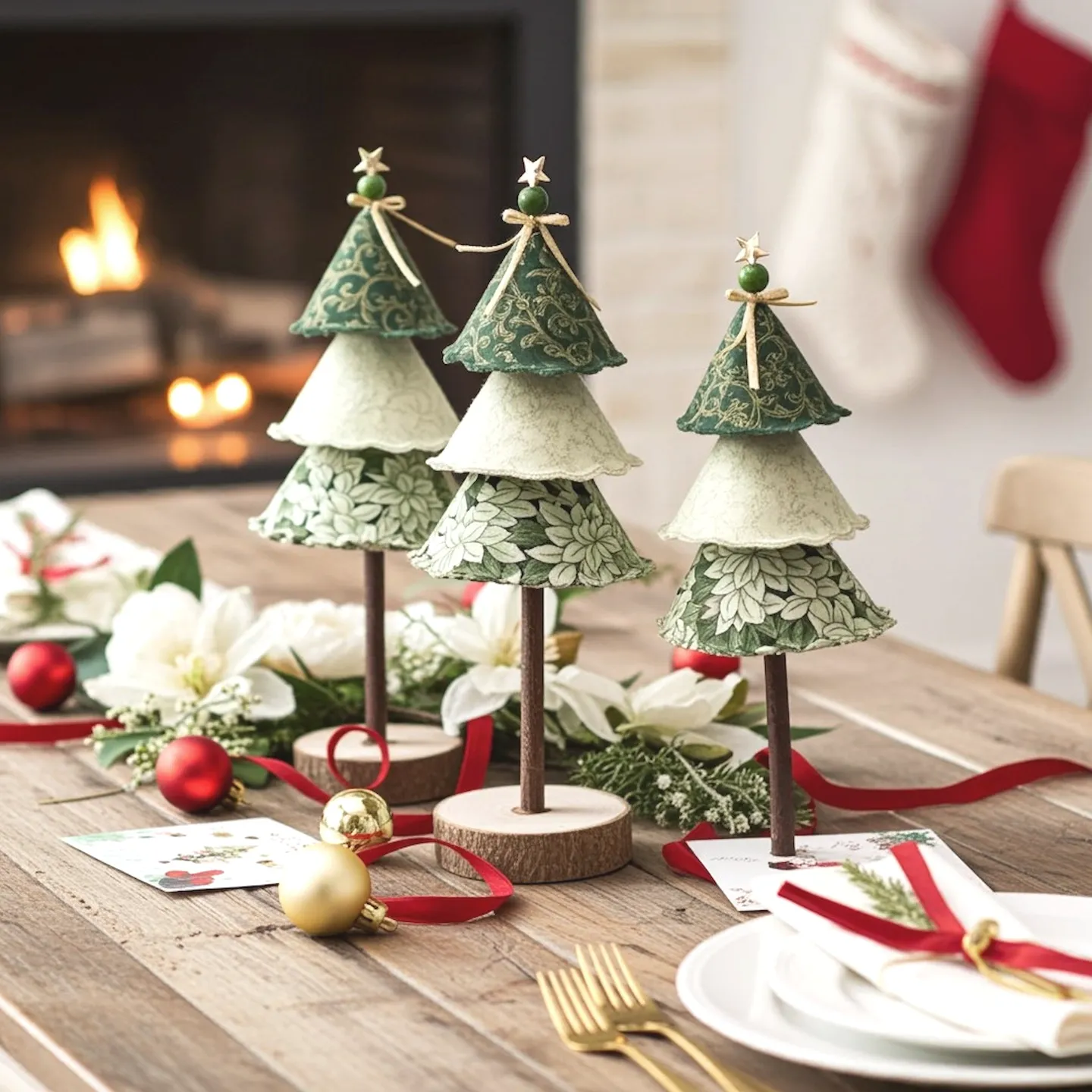 dekotanne salbeigrün mit holzsockel kaufen