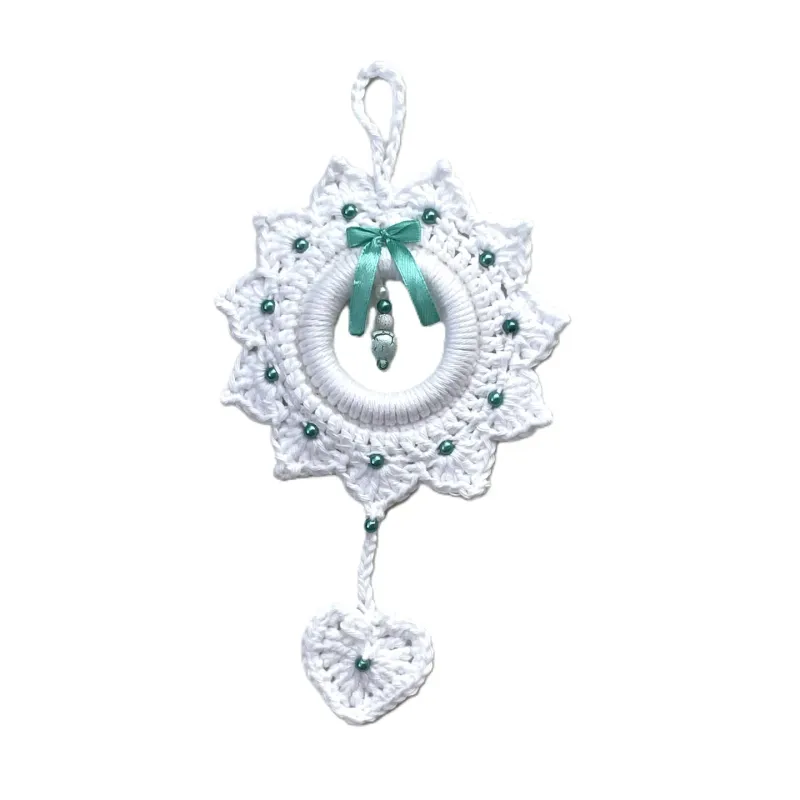 White Christmas decorations for hanging