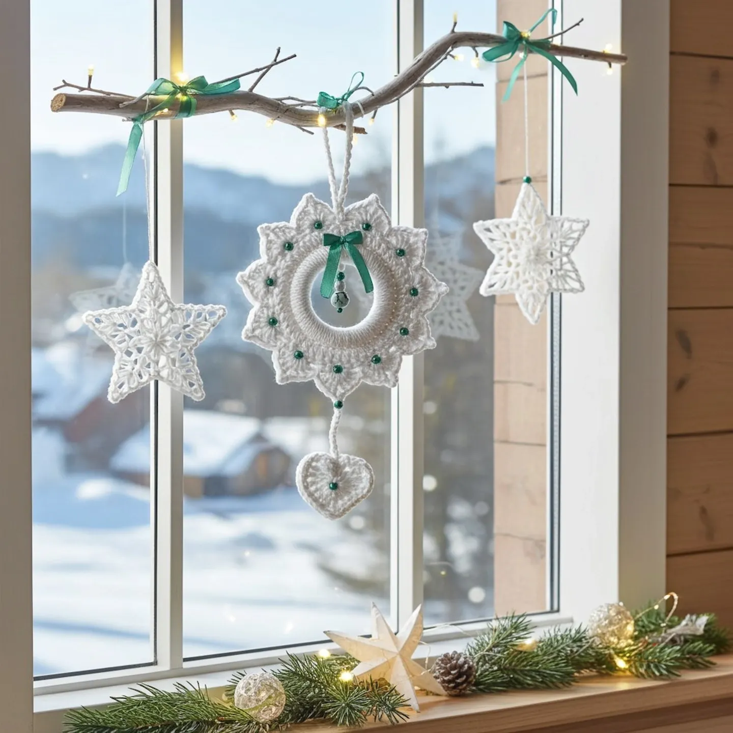 Weihnachtsdeko weiß zum hängen