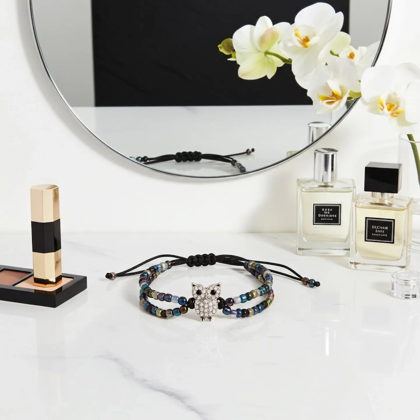 duennes perlenarmband verstellbar glitzer kaufen