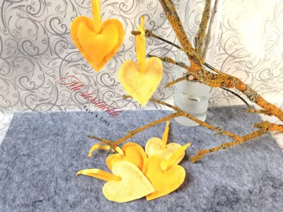 Herzchen Streudeko Geschenkanhänger handgemacht