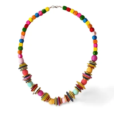 colorful long chunky statement necklace versatile on trend multicolored gold