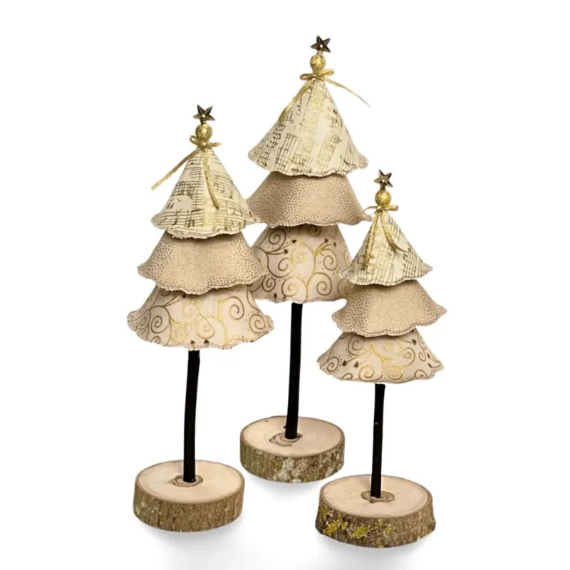 Decorative stand Christmas decoration table decoration Advent decorative tree beige gold