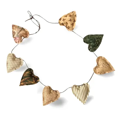 Hanging decoration heart garland vintage for decorating