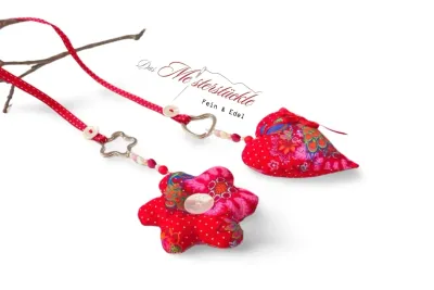 Window hanger decorative hanger red heart flower