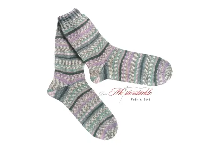 Wollsocken Wunschgröße 36 - 44 selbstgestrickt Stricksocken Norwegermuster grau rosa Wollsocken Wunschgröße 36 - 44 selbstgestrickt Stricksocken Norwegermuster grau rosa
