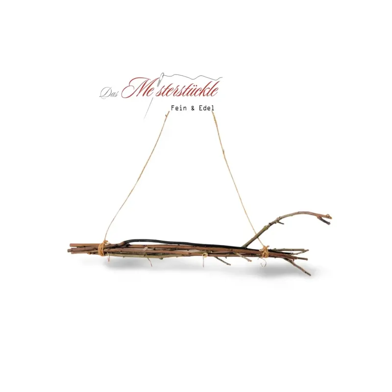 Dekohänger mit Haken Dekoast Zweig handgefertigt