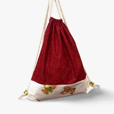 Buy a cotton gym bag with a bear motif