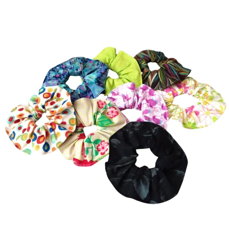 scrunchie set cotton washable colorful extra wide