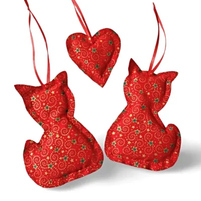 Decoration set Christmas Advent decoration red gold decorative pendant handmade gift pendant