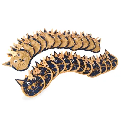 Advent calendar for filling gold blue handmade